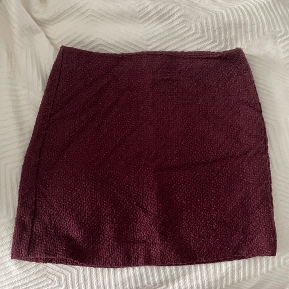 LOFT Dresses & Skirts - Ann Taylor loft burgundy mini skirt